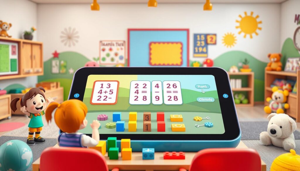 children's math game interface